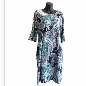 NWT Charter Club Paisley Pattern Dress. Size L.